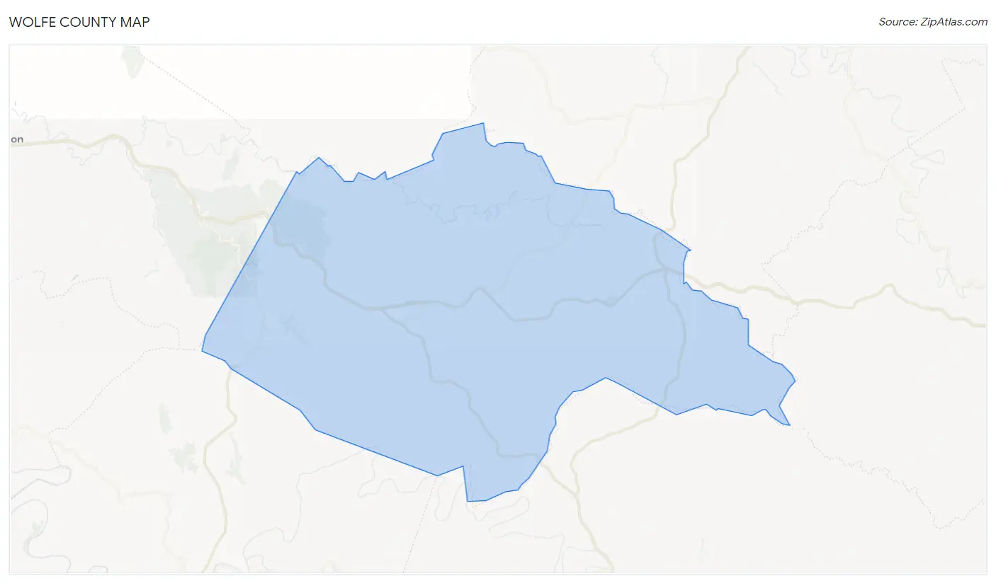 Wolfe County Map