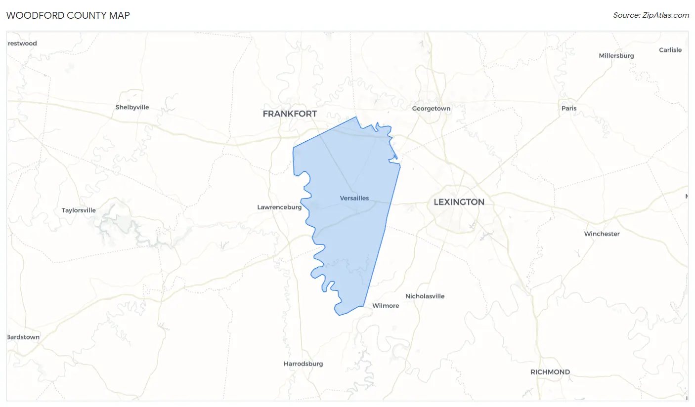 Woodford County Map
