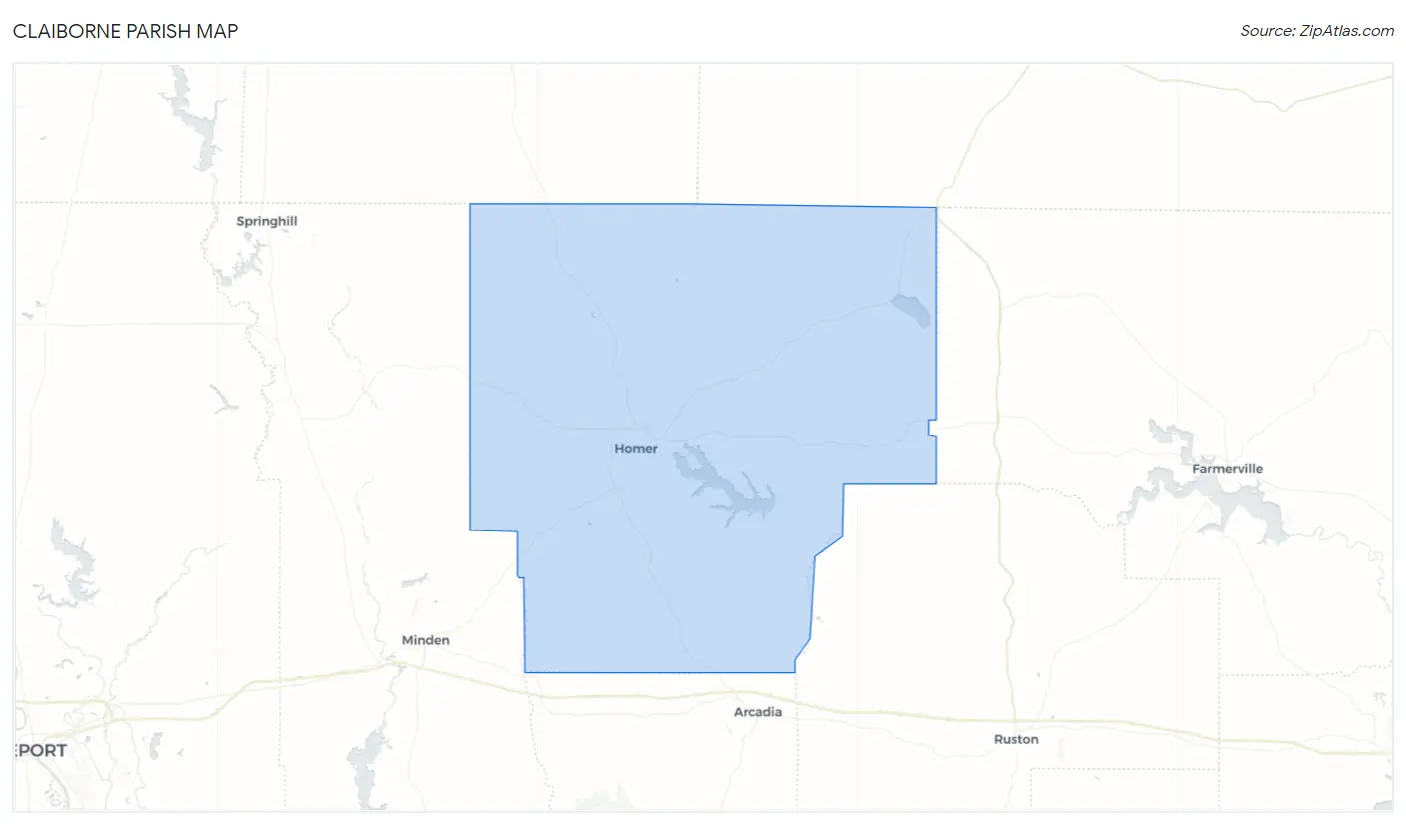 Claiborne Parish Map