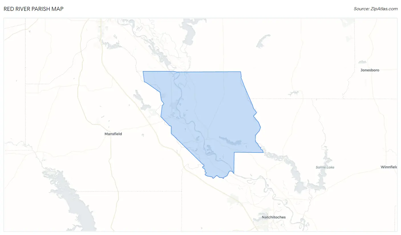Red River Parish Map