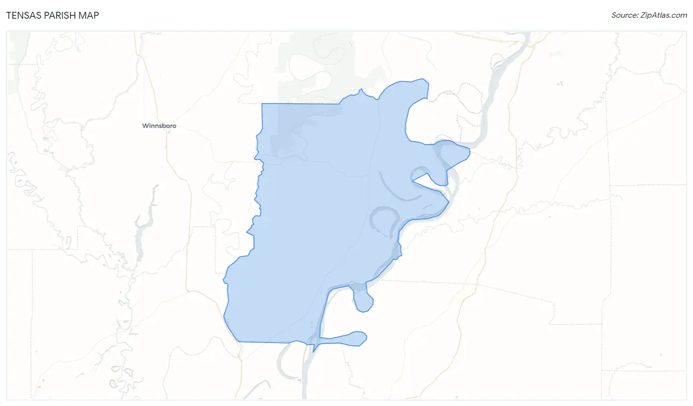Tensas Parish Map