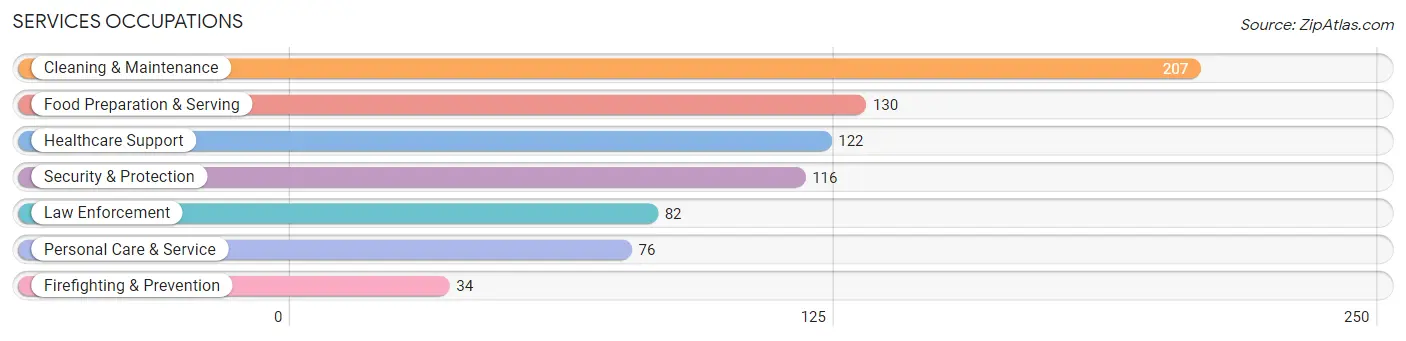 Services Occupations in Alger County