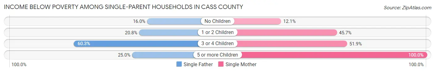 Income Below Poverty Among Single-Parent Households in Cass County