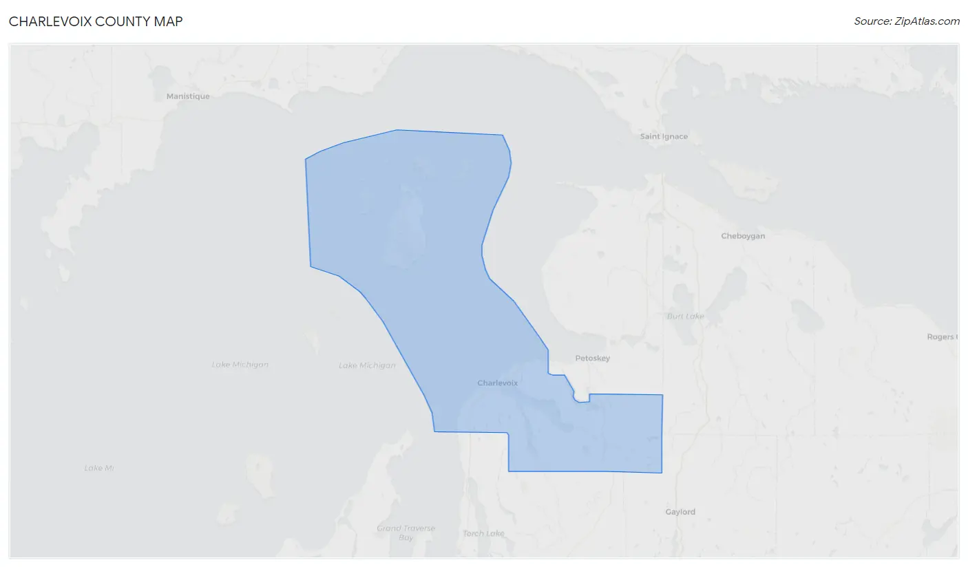 Charlevoix County Map