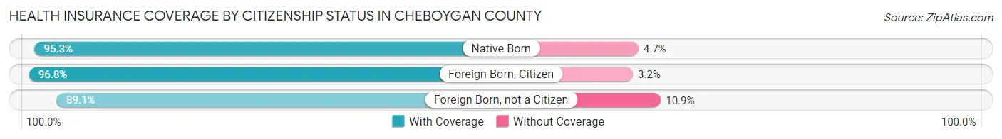 Health Insurance Coverage by Citizenship Status in Cheboygan County
