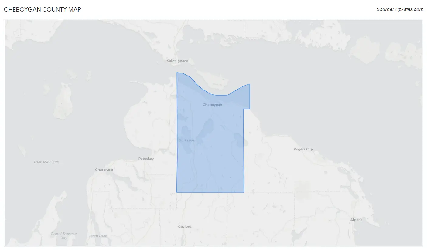 Cheboygan County Map