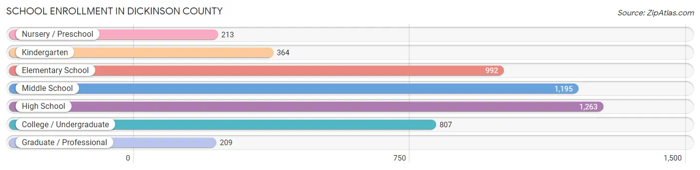School Enrollment in Dickinson County