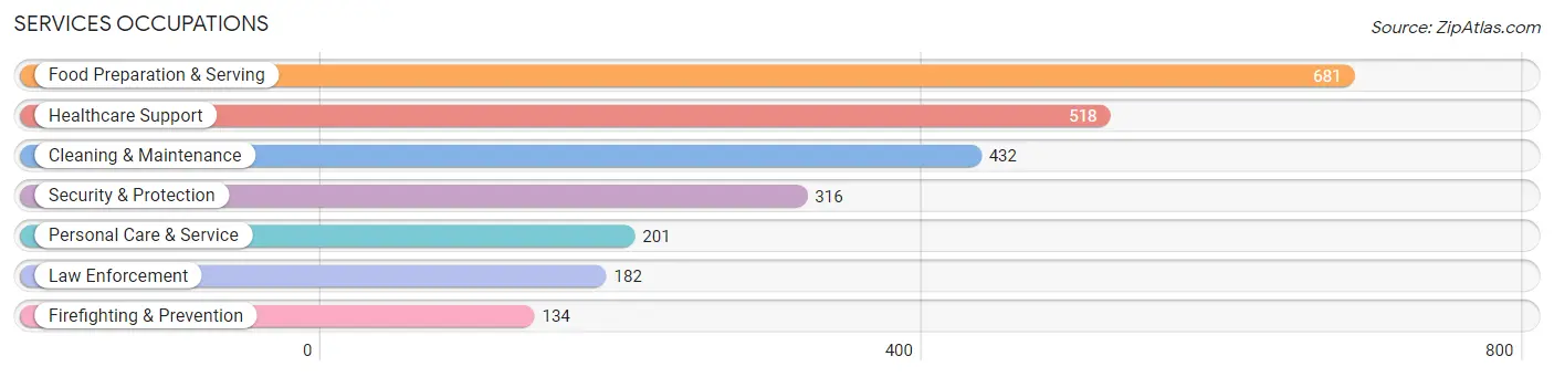 Services Occupations in Dickinson County