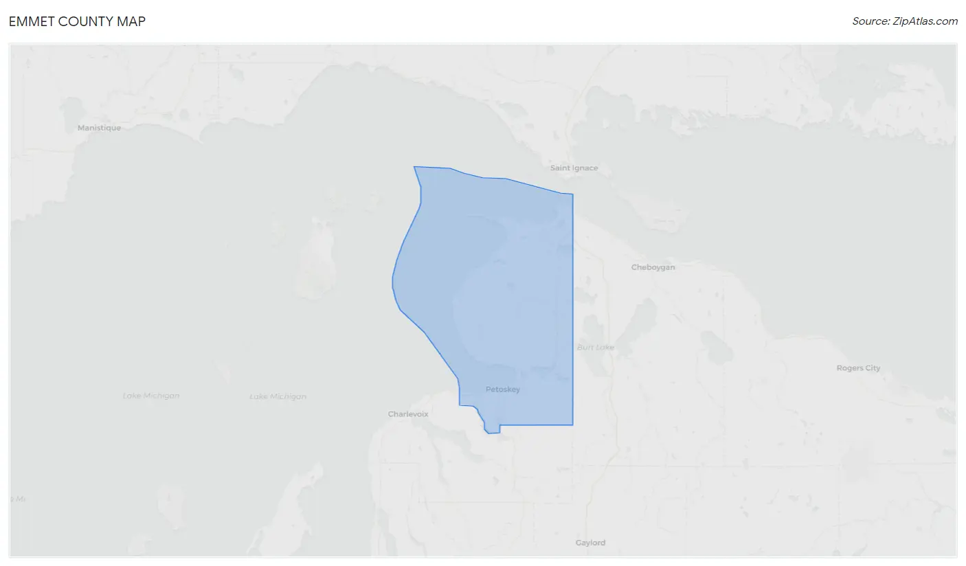 Emmet County Map