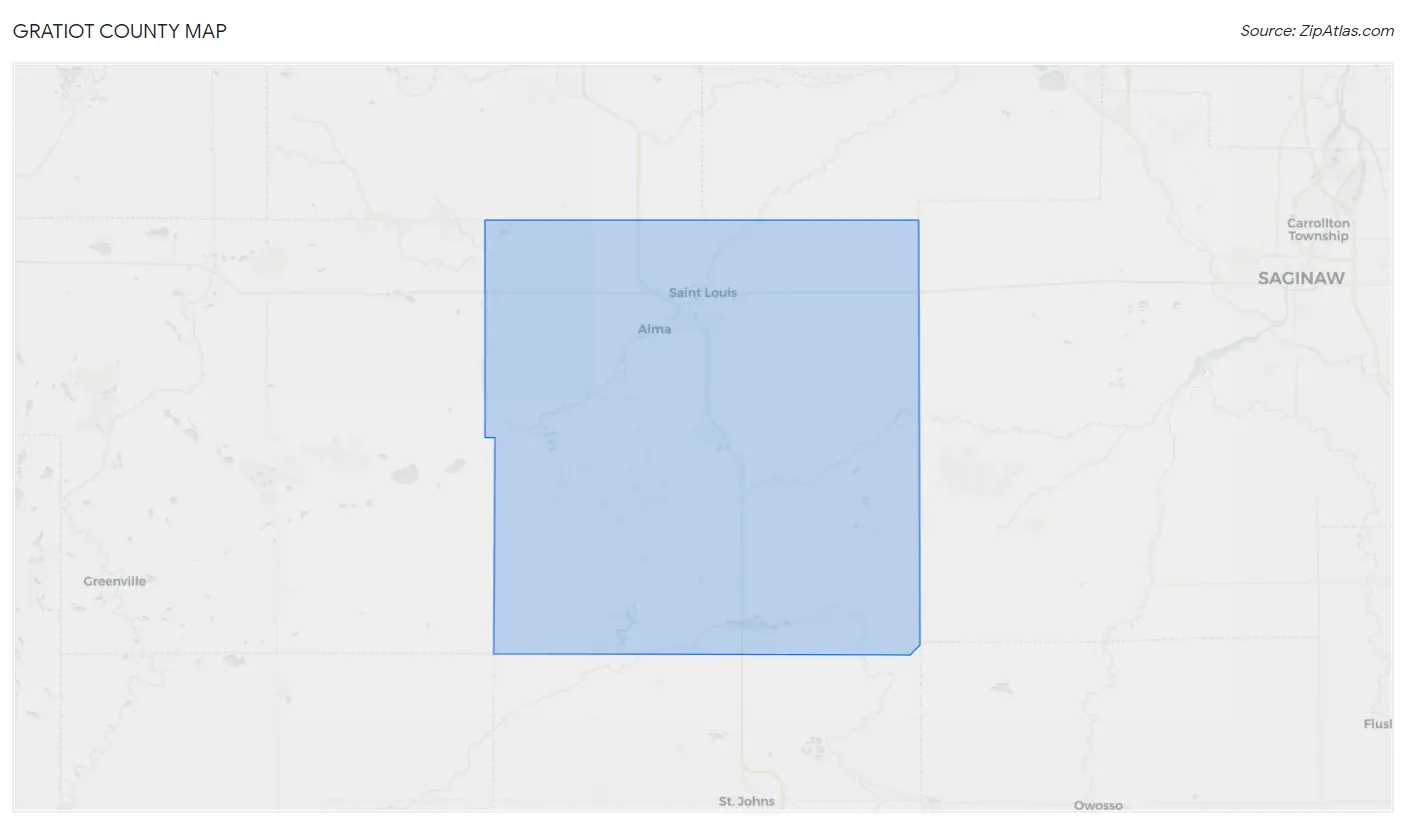 Gratiot County Map