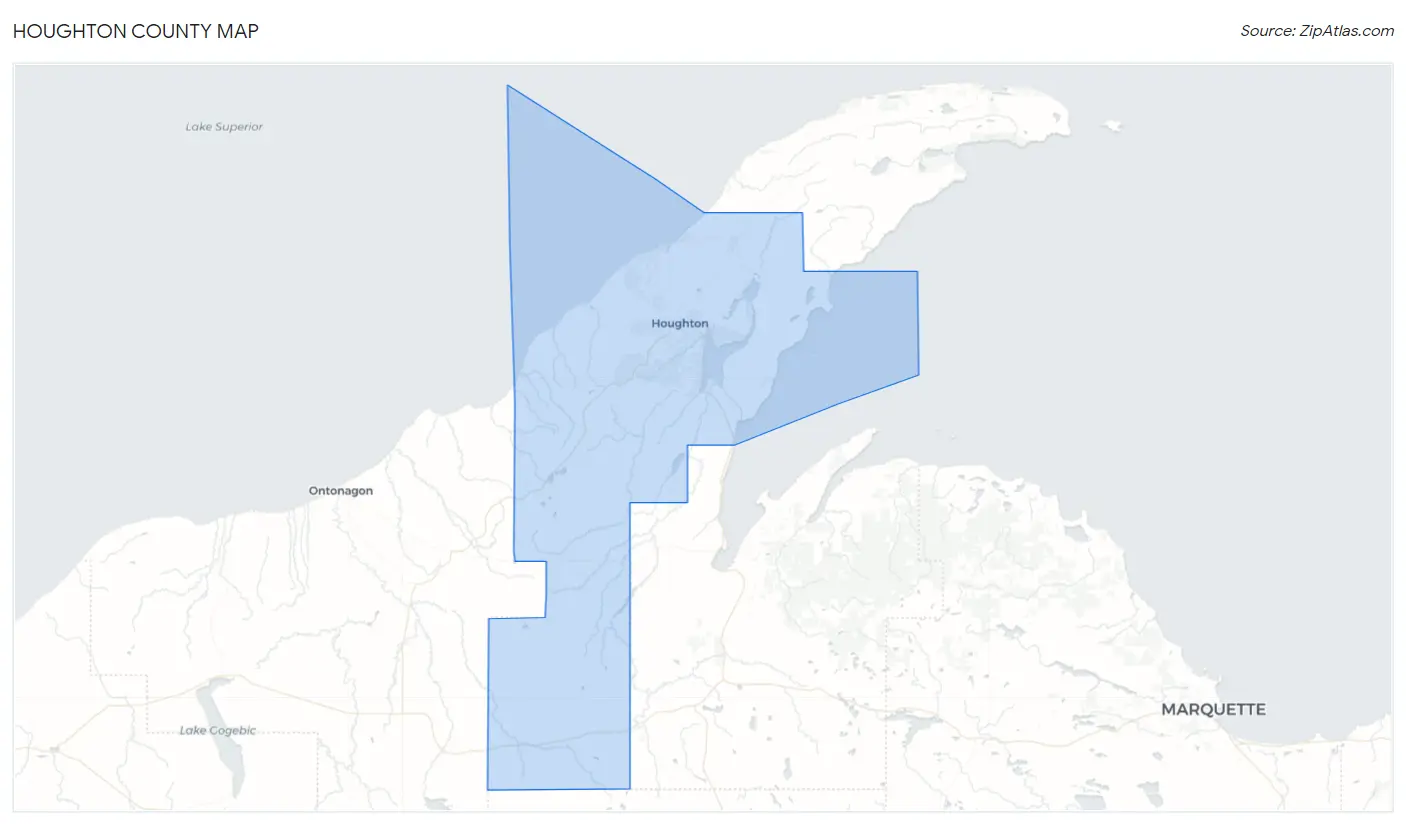 Houghton County Map