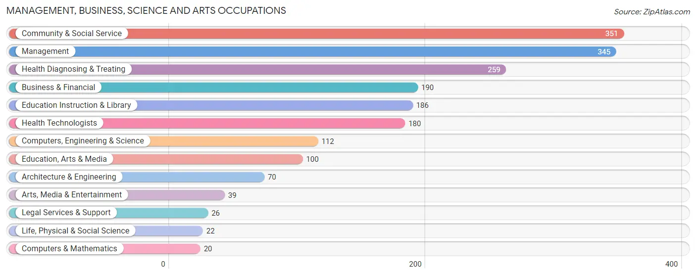 Management, Business, Science and Arts Occupations in Iron County