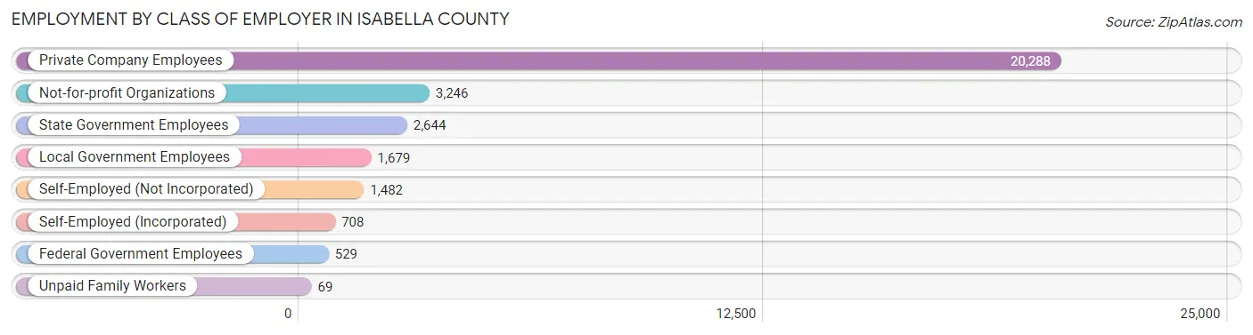Employment by Class of Employer in Isabella County