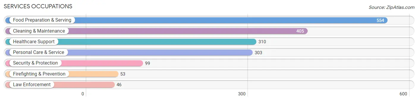 Services Occupations in Leelanau County