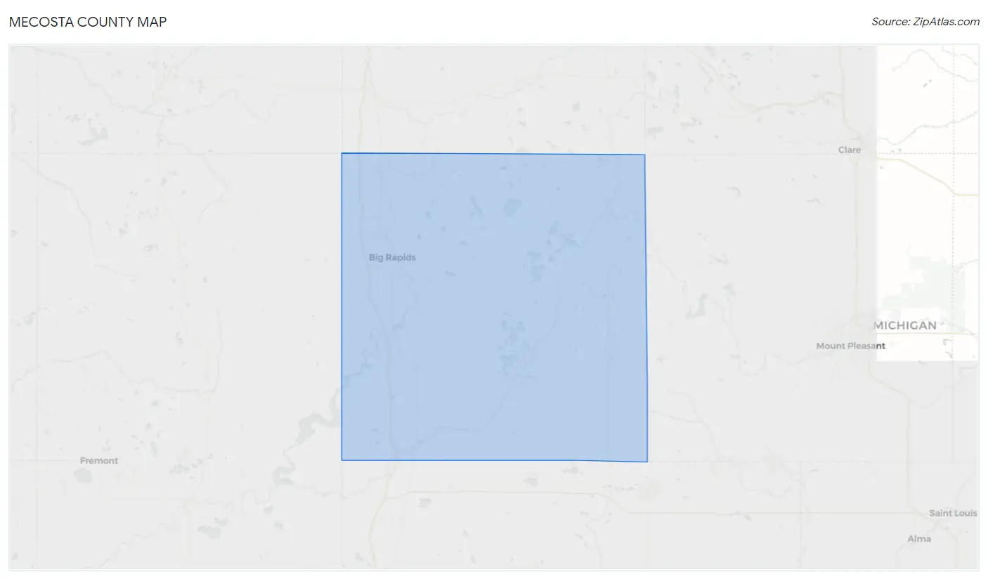 Mecosta County Map