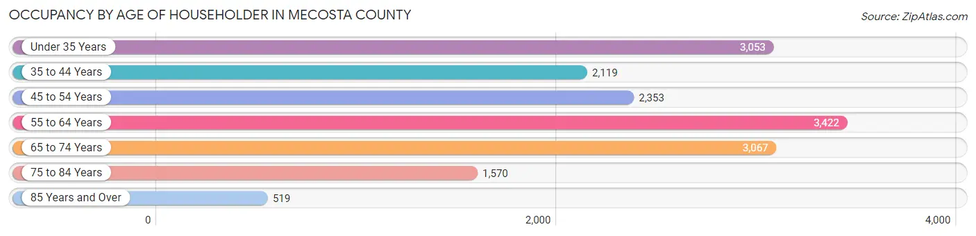Occupancy by Age of Householder in Mecosta County