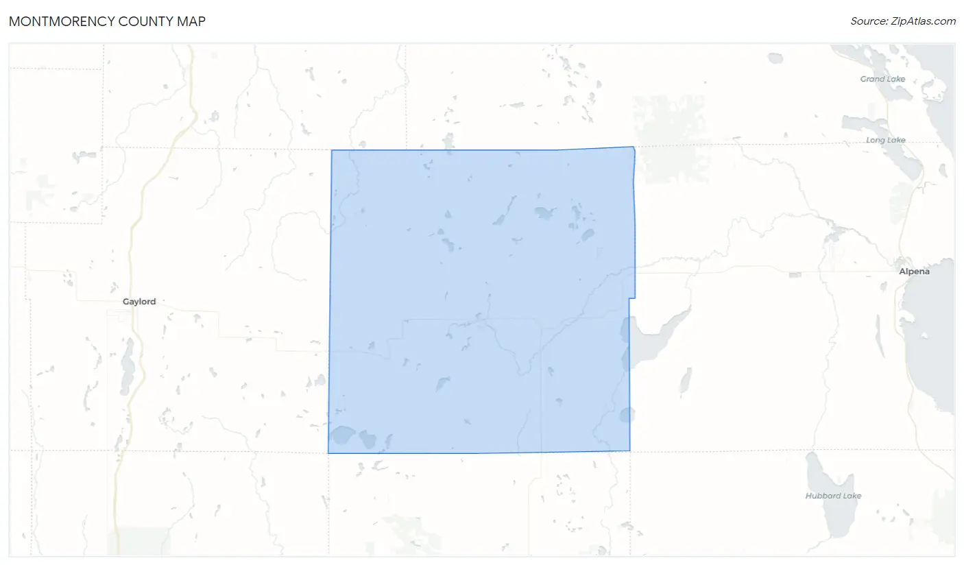 Montmorency County Map