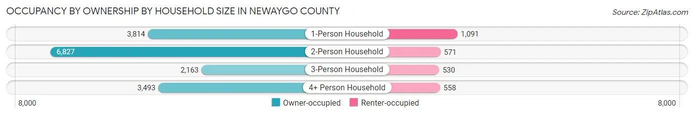 Occupancy by Ownership by Household Size in Newaygo County
