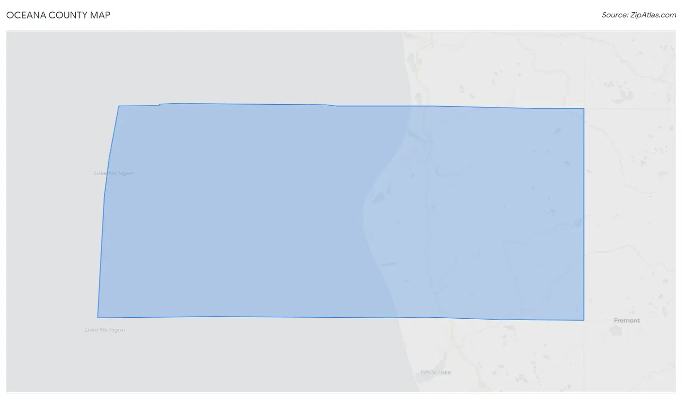 Oceana County Map