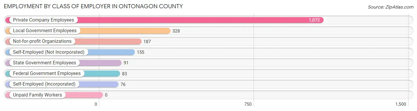 Employment by Class of Employer in Ontonagon County