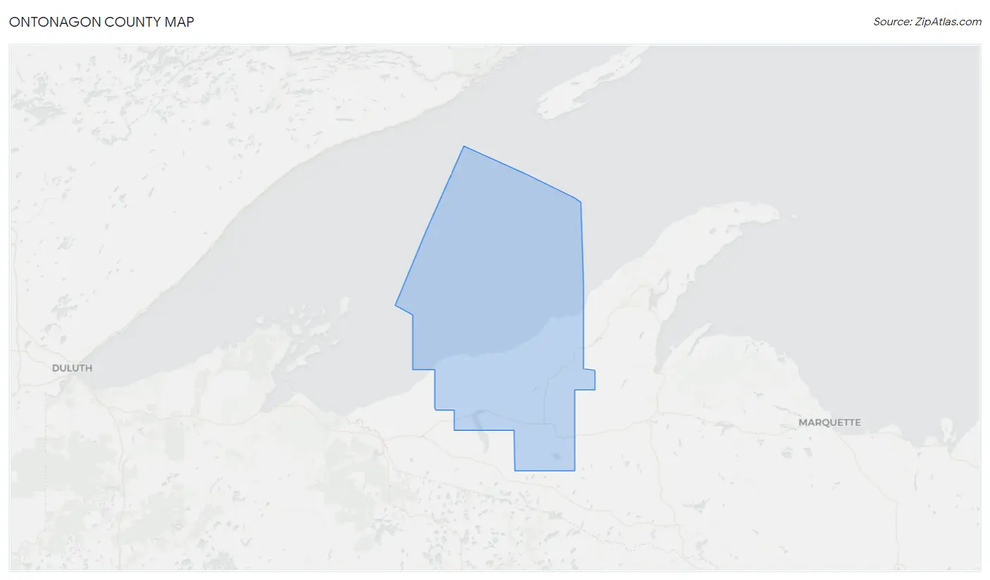 Ontonagon County Map