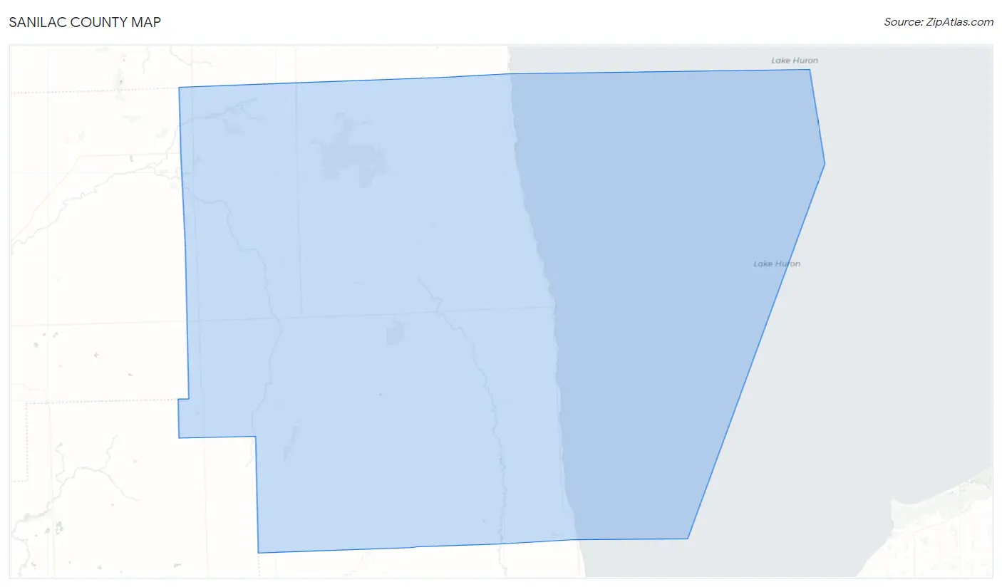 Sanilac County Map