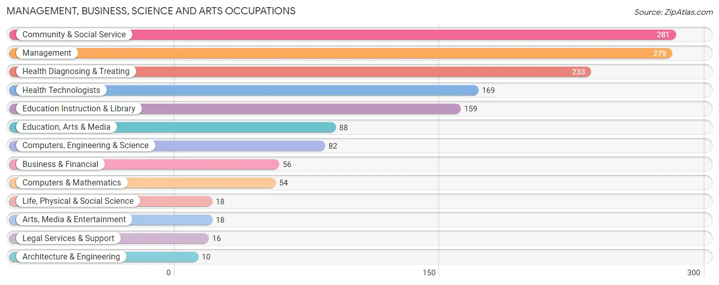 Management, Business, Science and Arts Occupations in Schoolcraft County