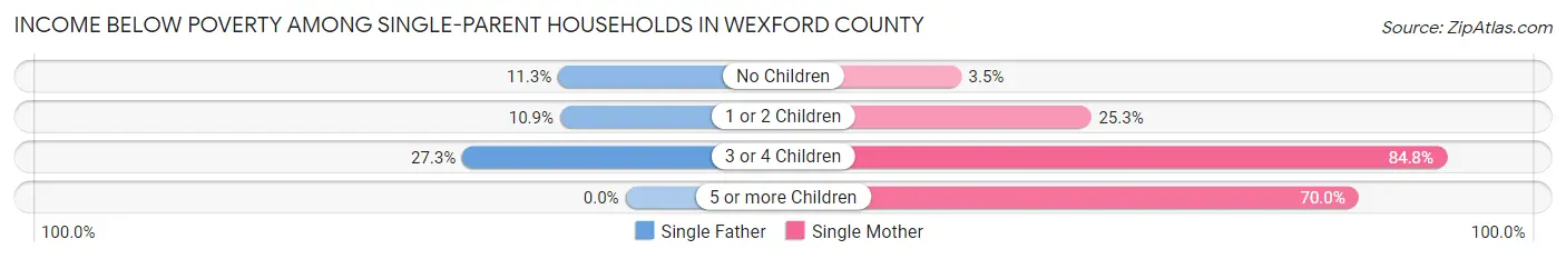 Income Below Poverty Among Single-Parent Households in Wexford County