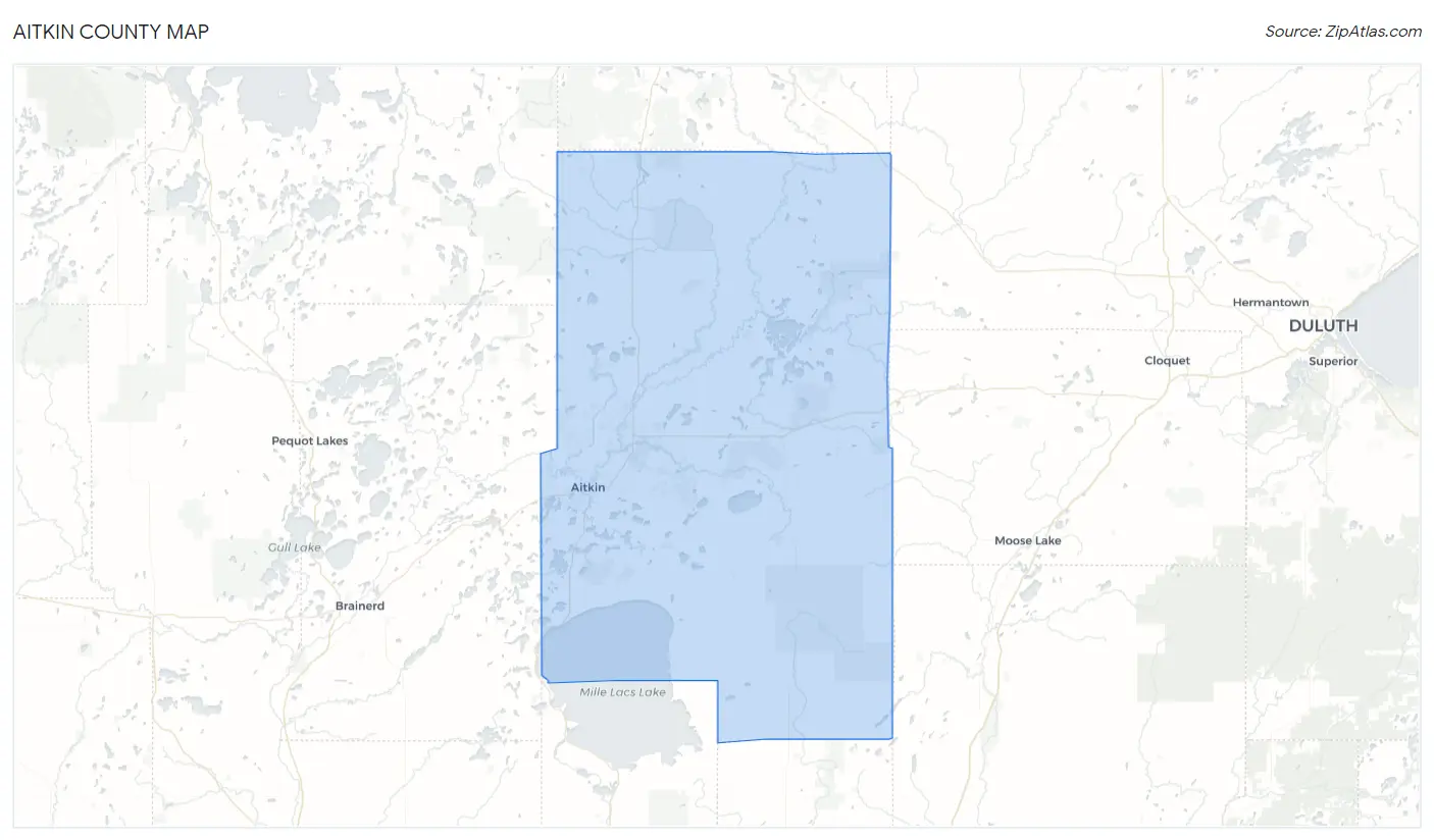 Aitkin County Map