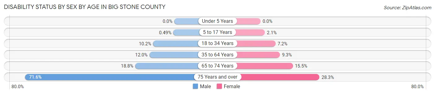 Disability Status by Sex by Age in Big Stone County
