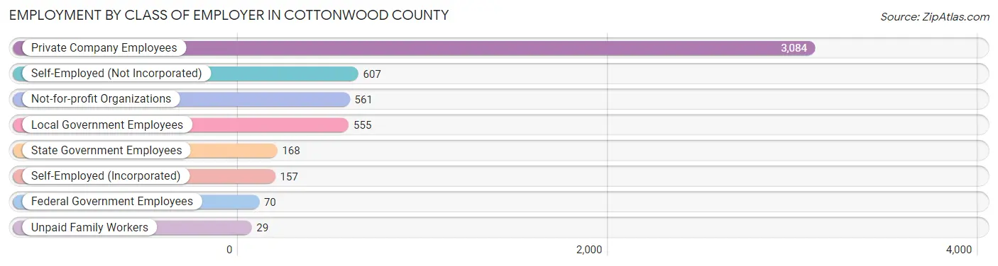 Employment by Class of Employer in Cottonwood County