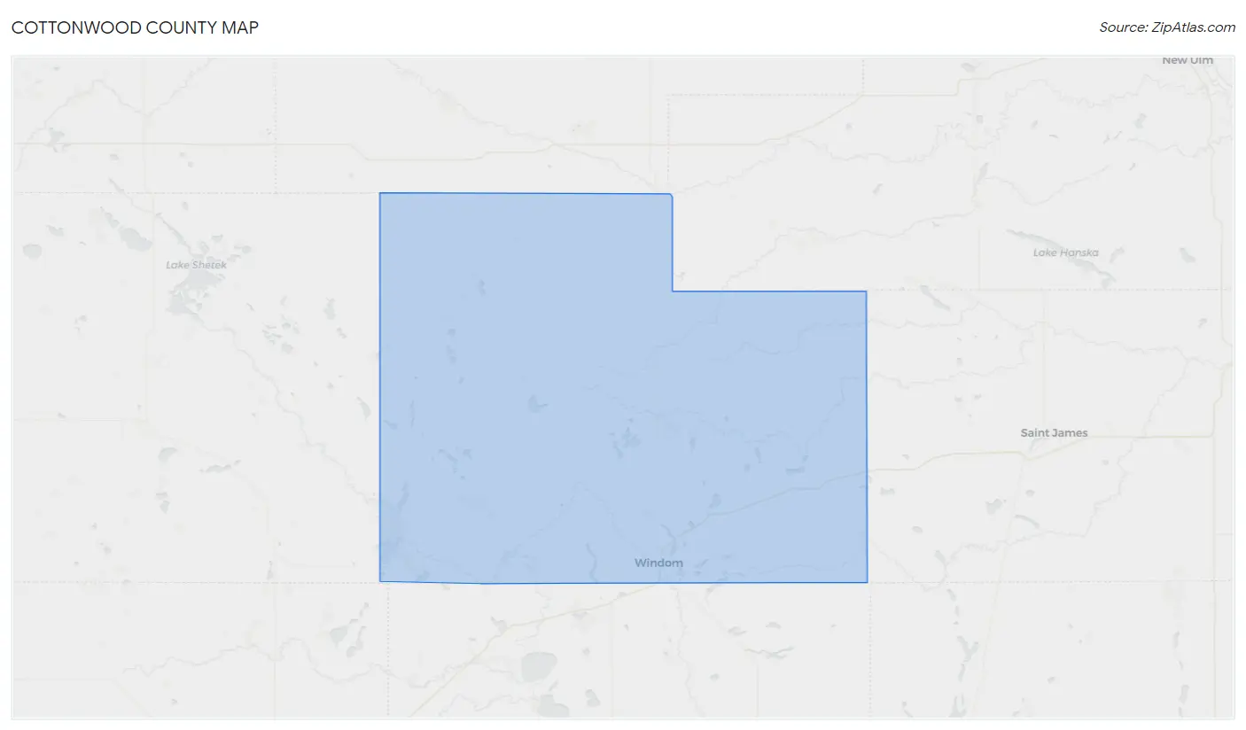 Cottonwood County Map