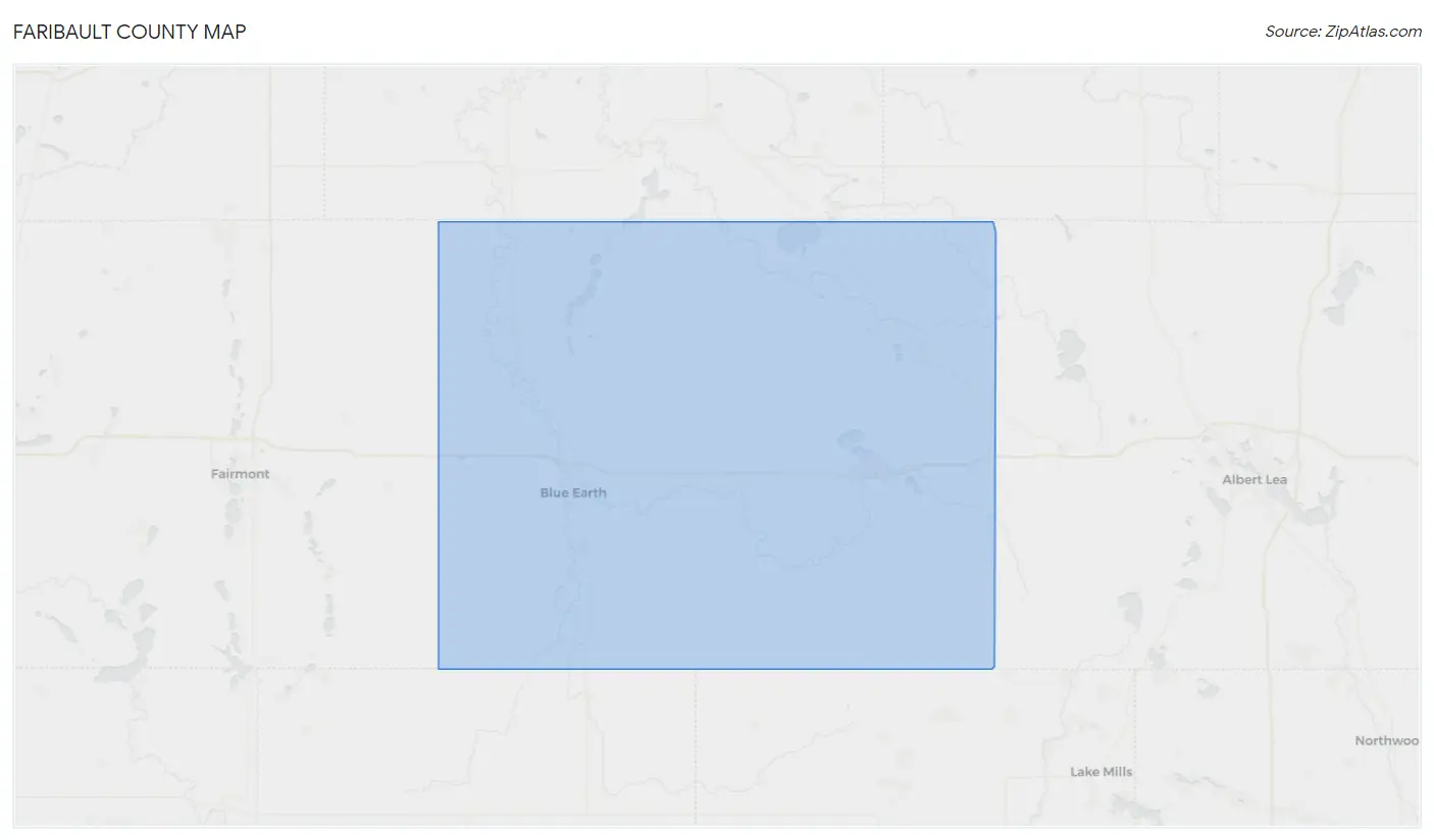 Faribault County Map