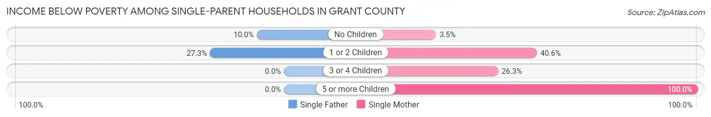 Income Below Poverty Among Single-Parent Households in Grant County