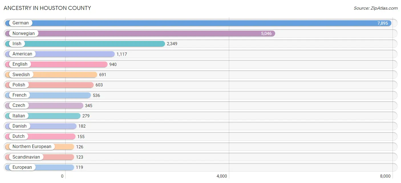 Ancestry in Houston County