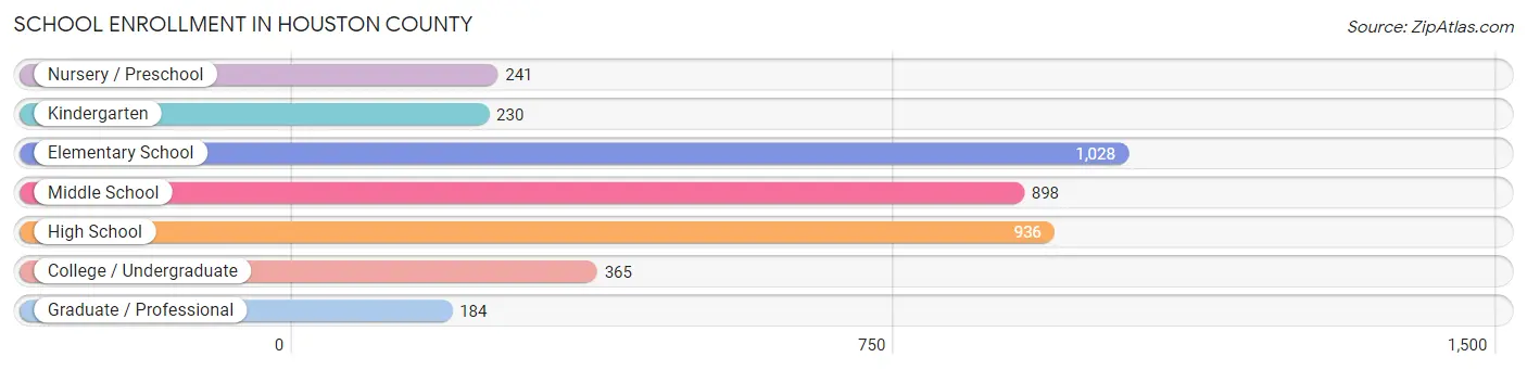 School Enrollment in Houston County