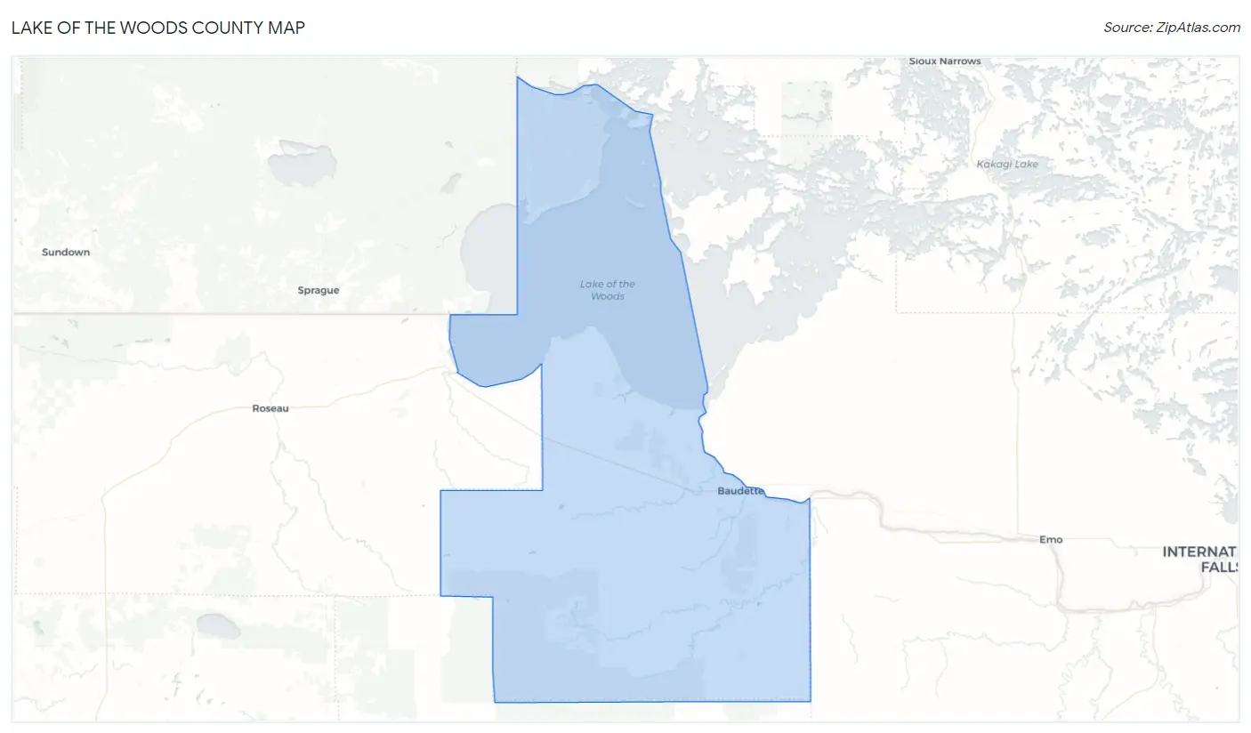 Lake of the Woods County Map