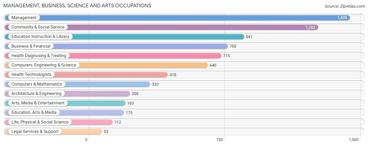 Management, Business, Science and Arts Occupations in Lyon County