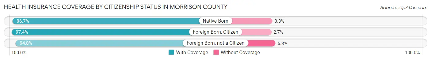 Health Insurance Coverage by Citizenship Status in Morrison County