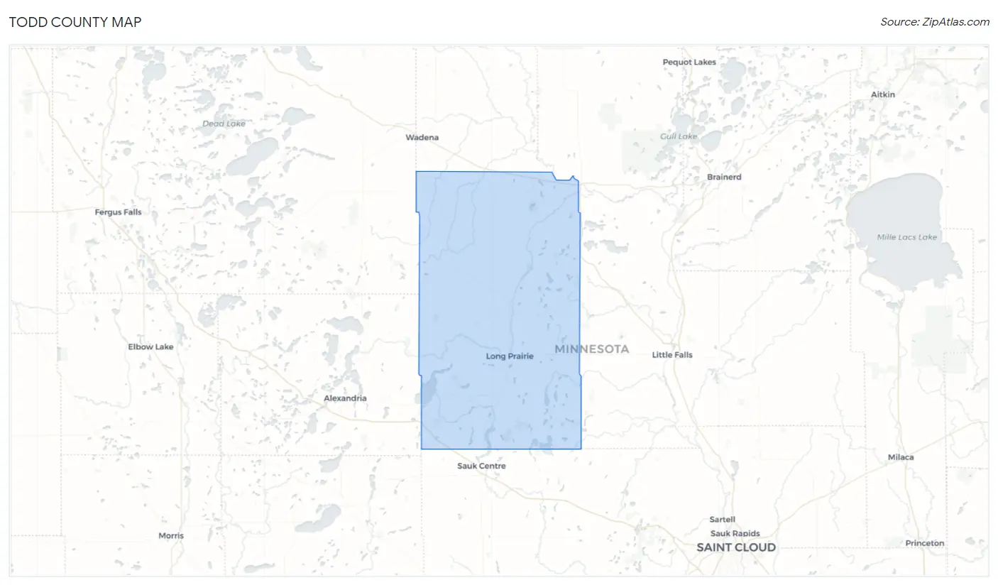 Todd County Map