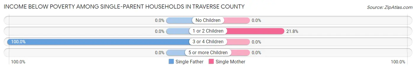 Income Below Poverty Among Single-Parent Households in Traverse County