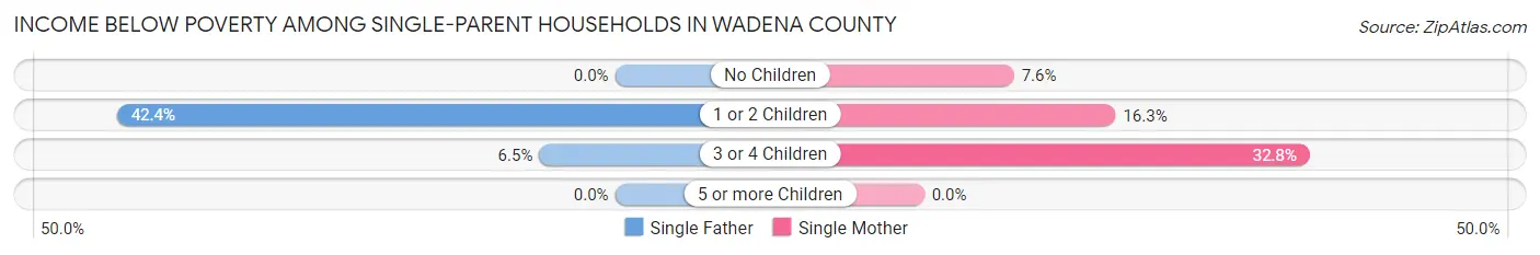 Income Below Poverty Among Single-Parent Households in Wadena County