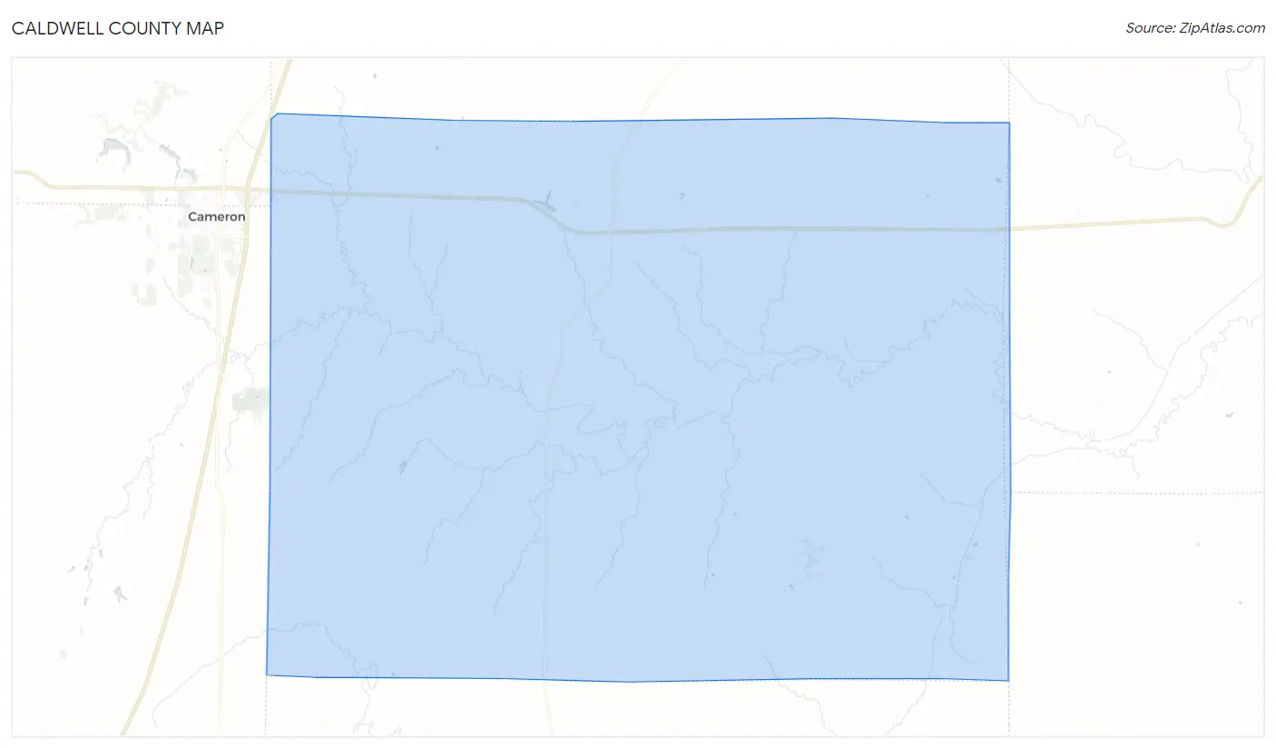 Caldwell County Map
