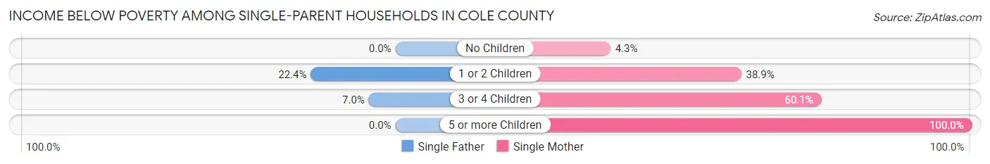Income Below Poverty Among Single-Parent Households in Cole County