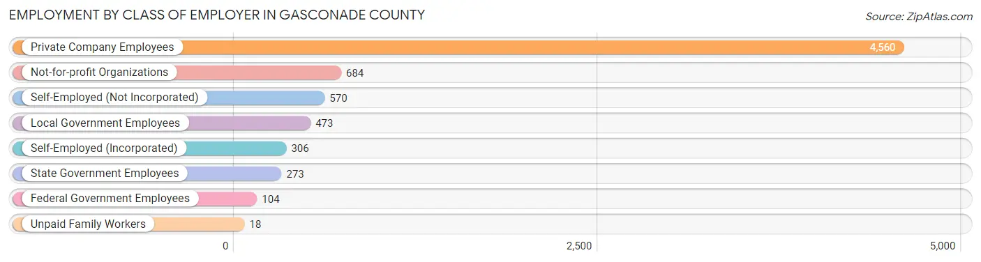 Employment by Class of Employer in Gasconade County