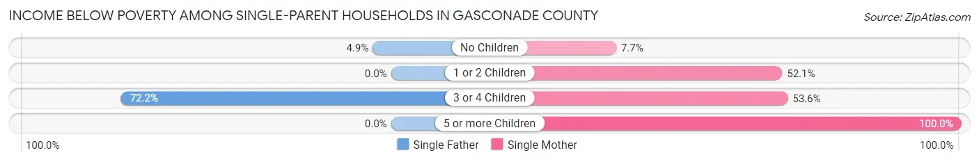 Income Below Poverty Among Single-Parent Households in Gasconade County