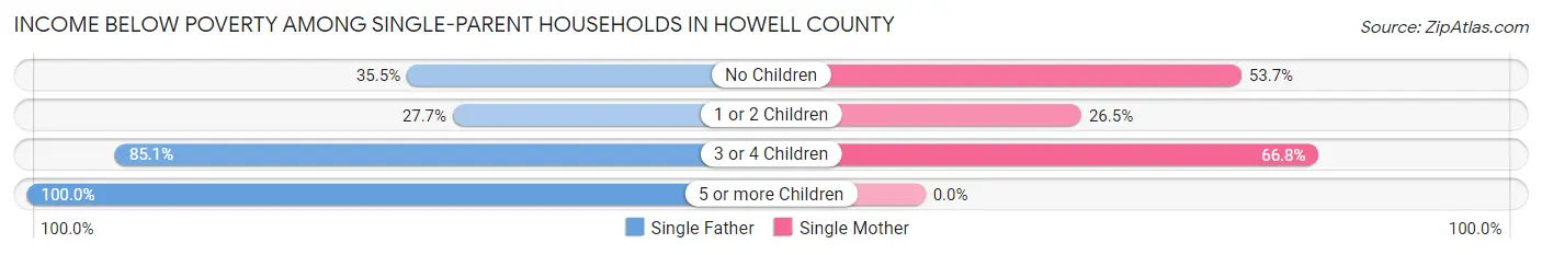 Income Below Poverty Among Single-Parent Households in Howell County