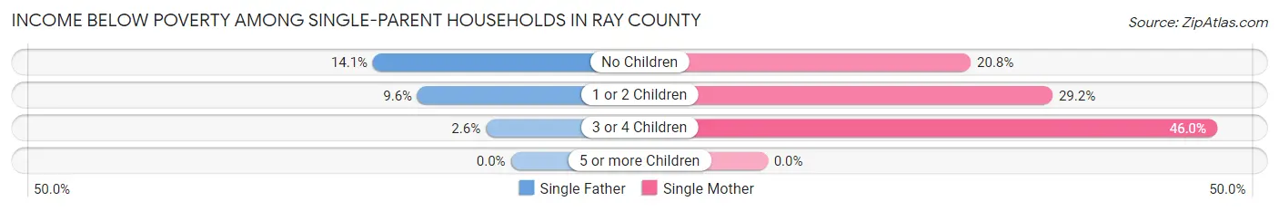 Income Below Poverty Among Single-Parent Households in Ray County