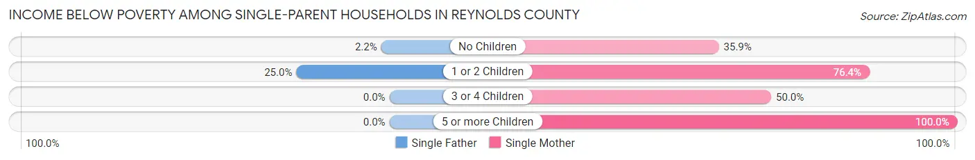 Income Below Poverty Among Single-Parent Households in Reynolds County