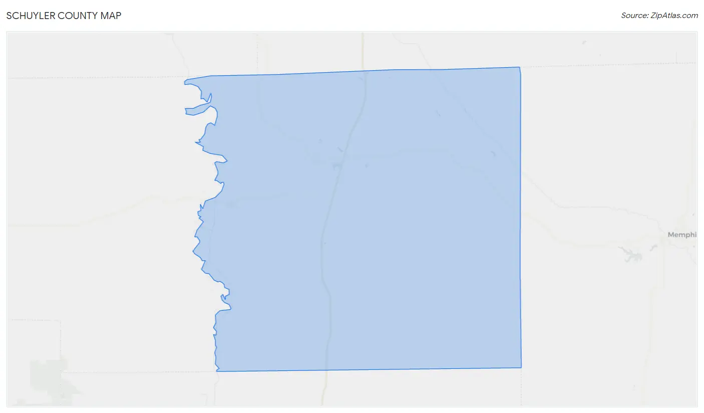 Schuyler County Map